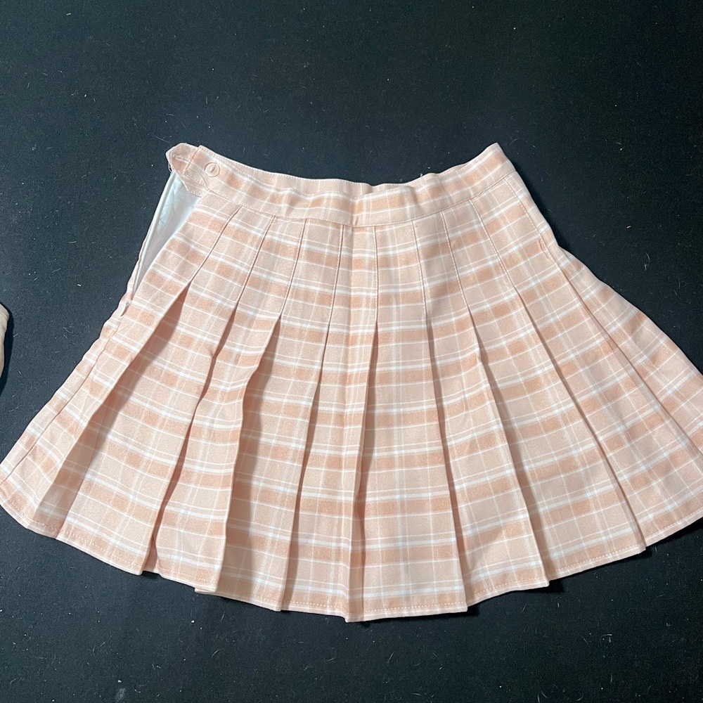 Baby pink y2k cheerleader miniskirt skort